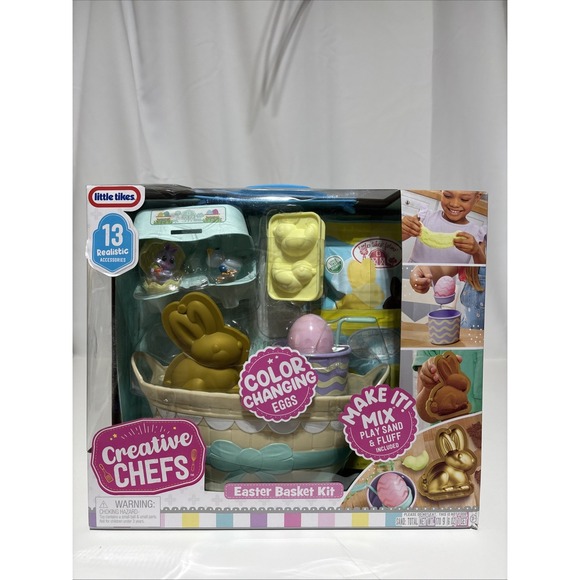 Mix Sand Kit Little Tikes Creative Chefs Easter Basket Kit W/12 Accessories - Picture 1 of 15